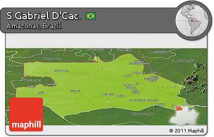 Physical Panoramic Map of S.Gabriel D'Cac., satellite outside