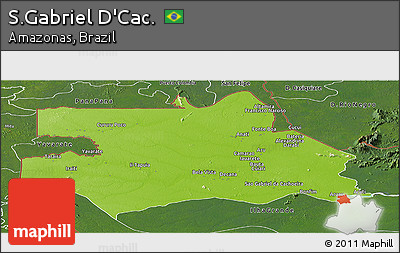Physical Panoramic Map of S.Gabriel D'Cac., satellite outside