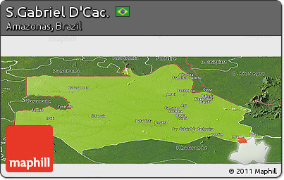 Physical Panoramic Map of S.Gabriel D'Cac., satellite outside