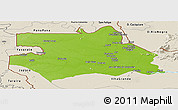 Physical Panoramic Map of S.Gabriel D'Cac., shaded relief outside