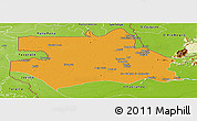 Political Panoramic Map of S.Gabriel D'Cac., physical outside