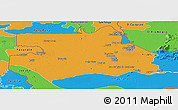 Political Panoramic Map of S.Gabriel D'Cac.