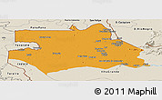 Political Panoramic Map of S.Gabriel D'Cac., shaded relief outside