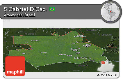 Satellite Panoramic Map of S.Gabriel D'Cac., darken