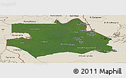 Satellite Panoramic Map of S.Gabriel D'Cac., shaded relief outside