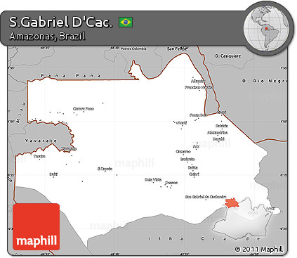 Gray Simple Map of S.Gabriel D'Cac.
