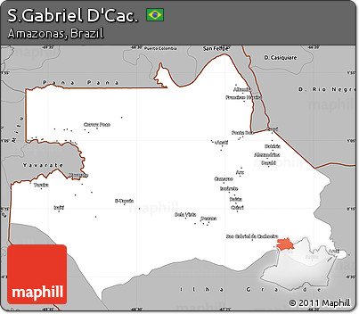 Gray Simple Map of S.Gabriel D'Cac.