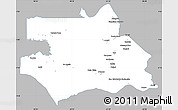 Gray Simple Map of S.Gabriel D'Cac., single color outside