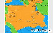 Political Simple Map of S.Gabriel D'Cac.