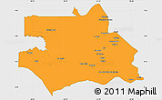 Political Simple Map of S.Gabriel D'Cac., single color outside