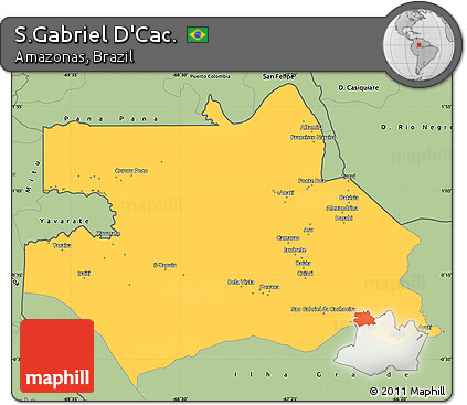 Savanna Style Simple Map of S.Gabriel D'Cac.