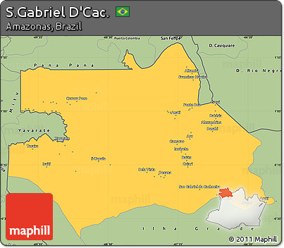 Savanna Style Simple Map of S.Gabriel D'Cac.