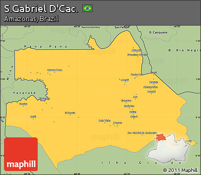 Savanna Style Simple Map of S.Gabriel D'Cac.
