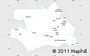 Silver Style Simple Map of S.Gabriel D'Cac., single color outside