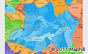 Political Shades Simple Map of Amazonas