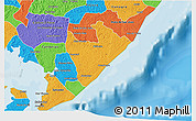 Political 3D Map of Camacari