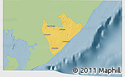 Savanna Style 3D Map of Camacari, single color outside