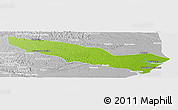 Physical Panoramic Map of Caravelas, lighten, desaturated