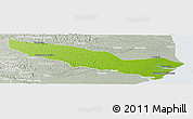 Physical Panoramic Map of Caravelas, lighten, semi-desaturated