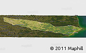 Satellite Panoramic Map of Caravelas, darken