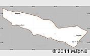 Gray Simple Map of Caravelas, cropped outside
