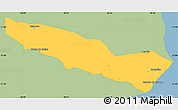 Savanna Style Simple Map of Caravelas, single color outside