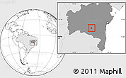 Blank Location Map of Dom Basilio, highlighted country, highlighted parent region