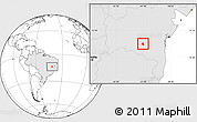 Blank Location Map of Dom Basilio, highlighted country