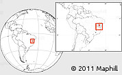 Blank Location Map of Dom Basilio, highlighted parent region, within the entire country