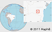 Gray Location Map of Dom Basilio, highlighted country