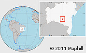 Gray Location Map of Dom Basilio, highlighted parent region