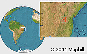 Satellite Location Map of Dom Basilio