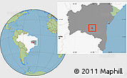 Savanna Style Location Map of Dom Basilio, highlighted country, highlighted parent region