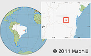 Savanna Style Location Map of Dom Basilio, highlighted country