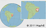Savanna Style Location Map of Dom Basilio, highlighted parent region, within the entire country