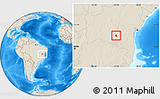 Shaded Relief Location Map of Dom Basilio