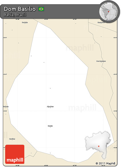 Classic Style Simple Map of Dom Basilio