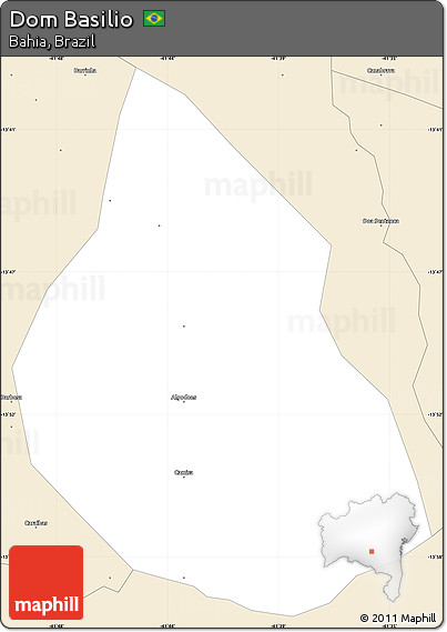 Classic Style Simple Map of Dom Basilio