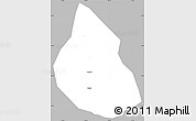 Gray Simple Map of Dom Basilio, single color outside