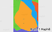 Political Simple Map of Dom Basilio