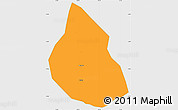 Political Simple Map of Dom Basilio, single color outside