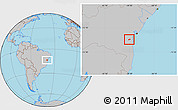 Gray Location Map of Gandu