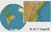 Satellite Location Map of Gandu