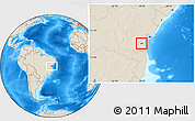 Shaded Relief Location Map of Gandu