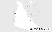 Silver Style Simple Map of Ibipeba