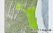 Physical Map of Ilheus, semi-desaturated