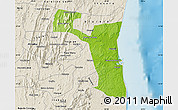 Physical Map of Ilheus, shaded relief outside
