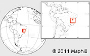 Blank Location Map of Jacaraci, within the entire country