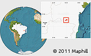 Satellite Location Map of Jacaraci, highlighted country