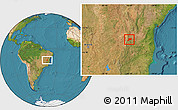 Satellite Location Map of Jacaraci